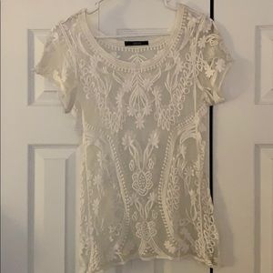 Sheer top with detailing